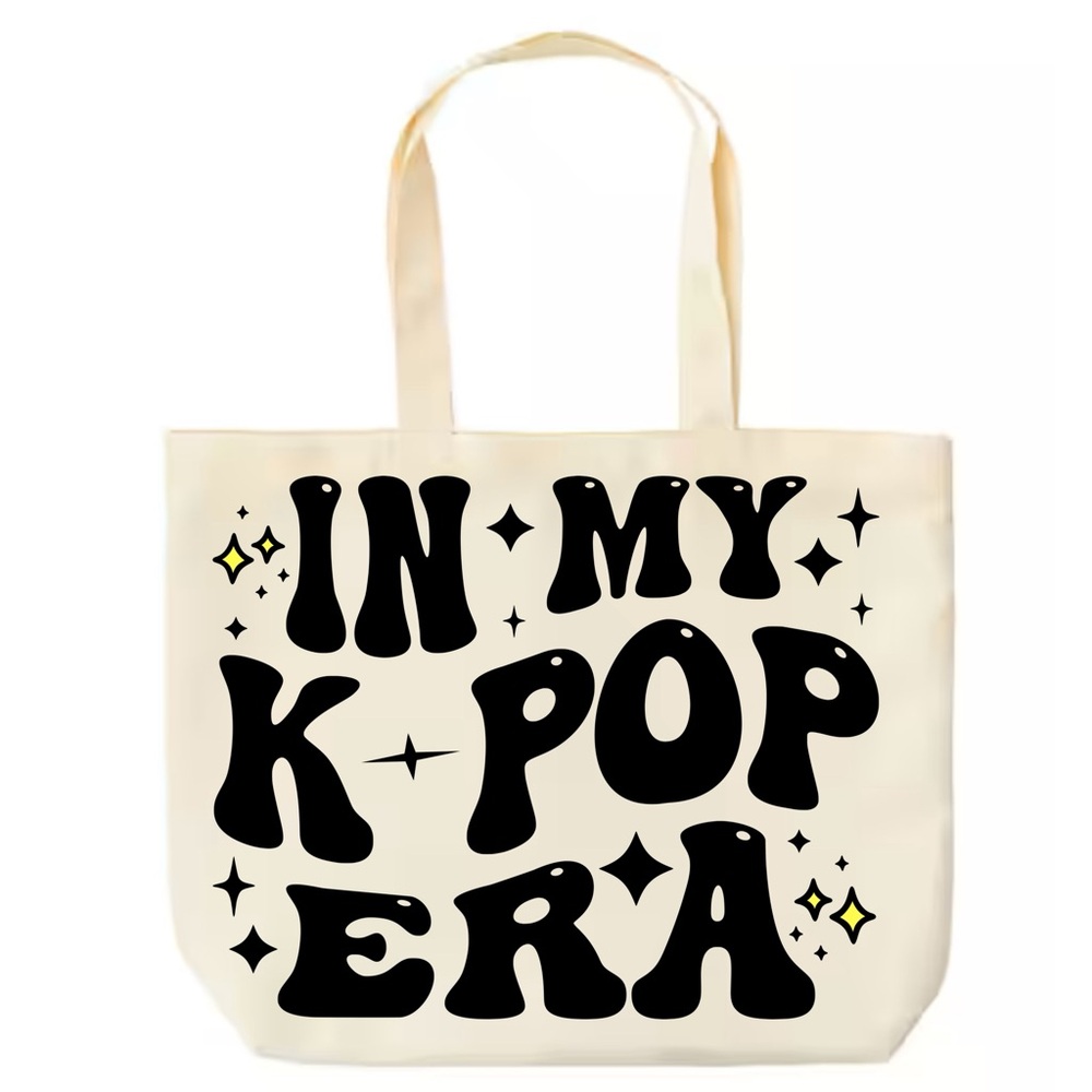 In my kpop era canvas bag tote